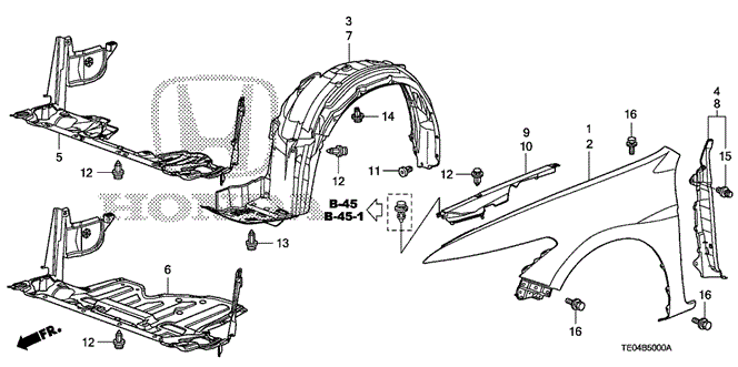 BODY / AIR CONDITIONING/FRONT FENDERS for 2009 Honda ACCORD COUPE #1