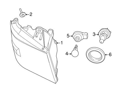 Electrical/Headlamp Components for 2012 Dodge Grand Caravan #1