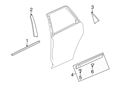 Vue EXTERIOR TRIM - REAR DOOR