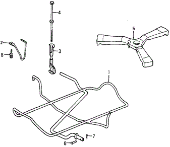 Spare Tire Carrier for 1987 Honda Civic #0