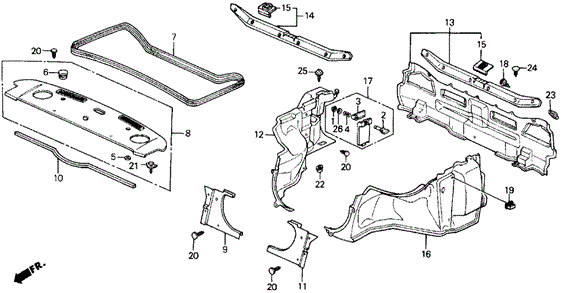 Rear Tray for 1991 Honda Prelude #0