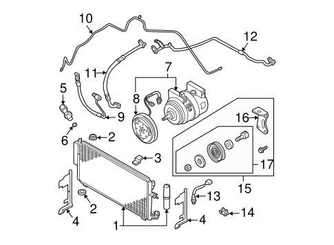 HVAC/Condenser, Compressor & Lines for 2008 Nissan Maxima #2
