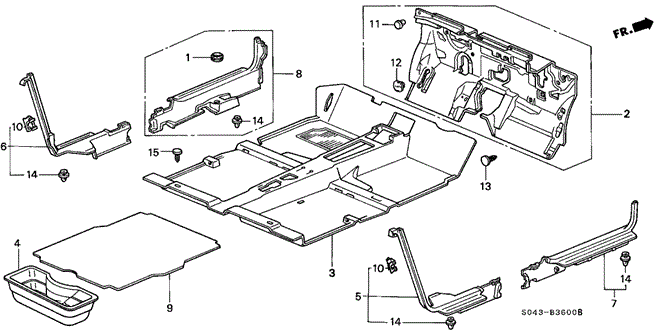 INTERIOR / BUMPER/FLOOR MAT for 1997 Honda CIVIC SEDAN #1