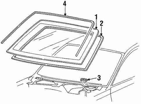 Body/Glass - Windshield for 1996 Ford Mustang #1