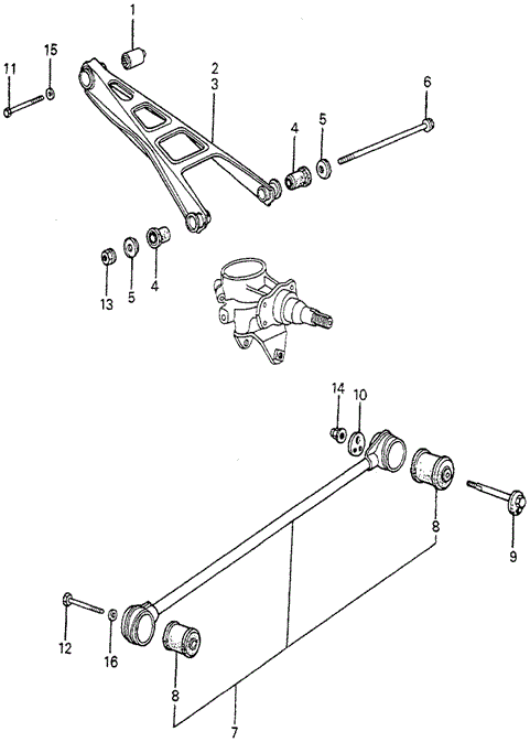 CHASSIS/REAR LOWER ARM - RADIUS ROD for 1982 Honda ACCORD HATCHBACK #1
