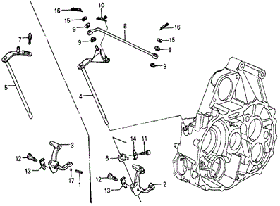 MT Selector Fork for 1987 Honda Civic #0