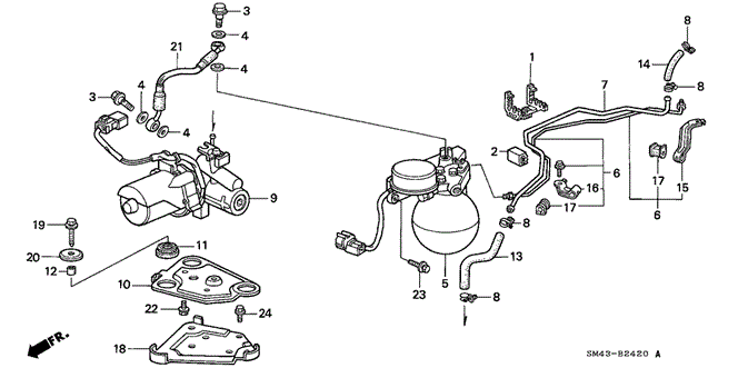 CHASSIS/ABS ACCUMULATOR (1) for 1991 Honda ACCORD SEDAN #1