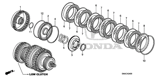 TRANSMISSION - AUTOMATIC/AT CLUTCH (LOW) for 2011 Honda CIVIC SEDAN #1