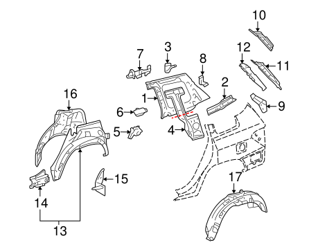 BODY/INNER STRUCTURE for 2010 Toyota Highlander #1