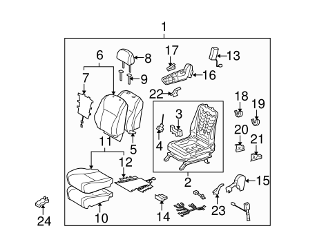 BODY/PASSENGER SEAT COMPONENTS for 2010 Toyota Highlander #4