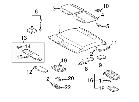 BODY/INTERIOR TRIM - CAB for 2003 Toyota Tundra #3