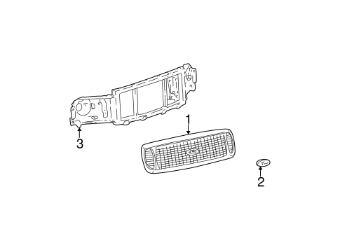 Body/Grille & Components for 2004 Ford F-250 Super Duty #1