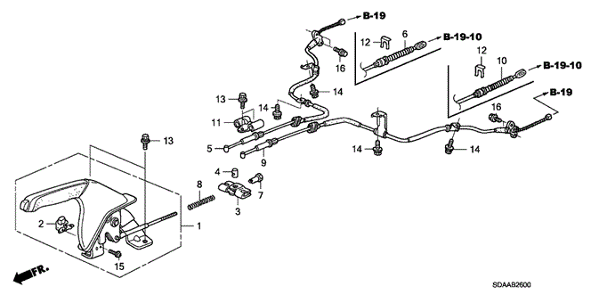 Chassis/Parking Brake for 2007 Honda ACCORD SEDAN #1