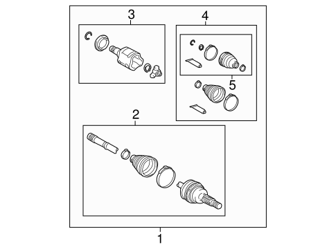 REAR SUSPENSION/DRIVE AXLES for 2008 Toyota Highlander #1