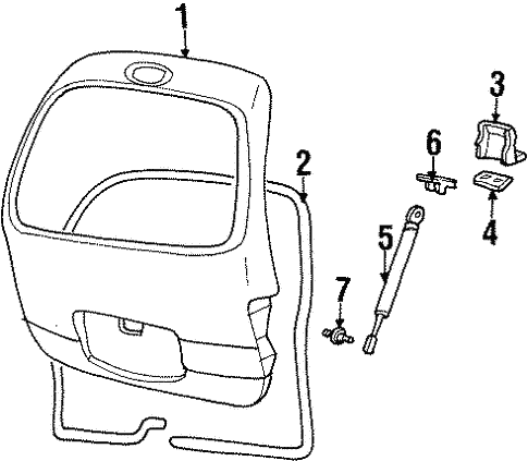 Gate & Hardware for 2000 Ford Windstar #0
