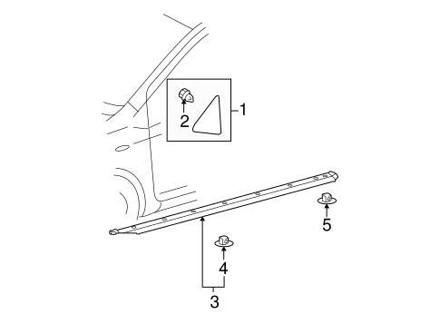 BODY/EXTERIOR TRIM - PILLARS for 2010 Toyota Yaris #1