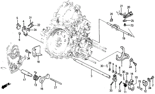 TRANSMISSION - AUTOMATIC/3AT CONTROL LEVER for 1985 Honda CIVIC 5-DOOR #1
