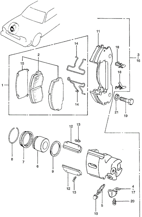 CHASSIS/FRONT BRAKE (2) for 1982 Honda CIVIC 5-DOOR #1