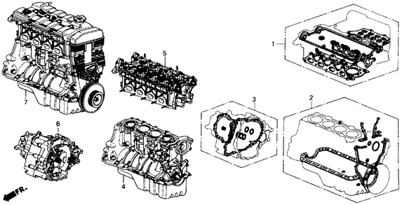 Gasket Kit - Engine Assy. - Transmission Assy. for 1991 Honda Prelude #0
