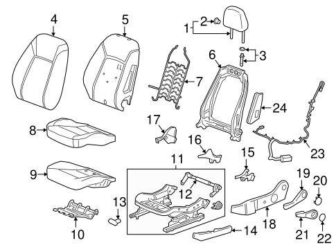Body/Driver Seat Components for 2019 Buick Regal Sportback #2