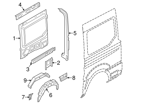 Body/Inner Structure for 2015 Ford Transit-350 HD #6