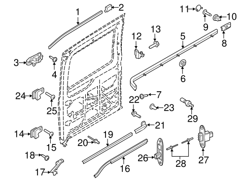Body/Door Hardware for 2016 Ford Transit-150 #1