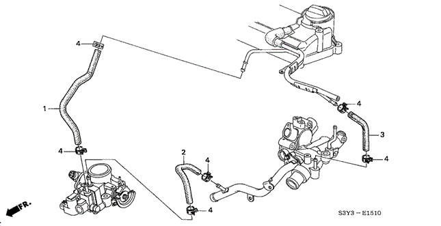 ENGINE/WATER HOSE for 2002 Honda INSIGHT #1