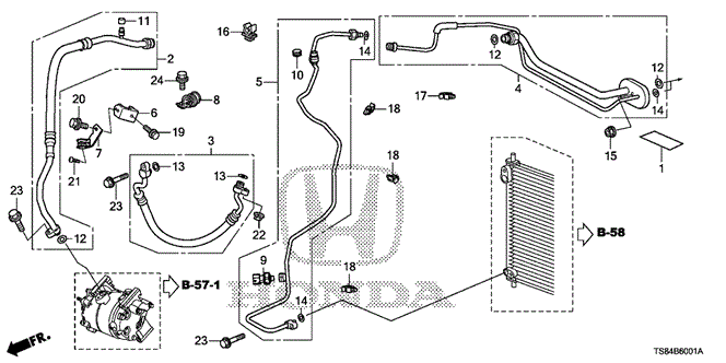 BODY / AIR CONDITIONING/A/C AIR CONDITIONER (HOSES/PIPES) (2.4L) for 2013 Honda CIVIC COUPE #1
