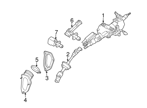 STEERING/STEERING COLUMN ASSEMBLY for 2010 Toyota Avalon #1