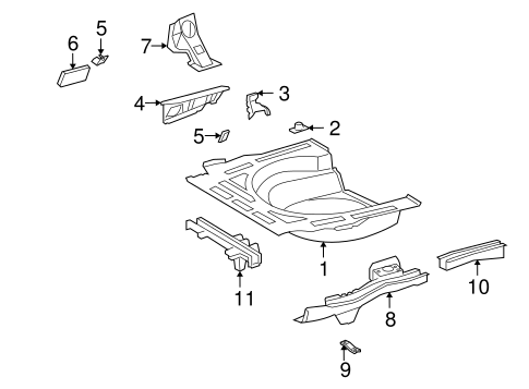 BODY/REAR FLOOR & RAILS for 2013 Toyota Corolla #1