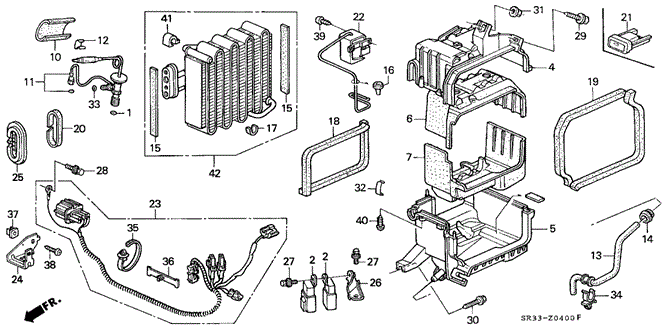 Body/Air Conditioning/A/C Unit (1) for 1992 Honda CIVIC HATCHBACK #1