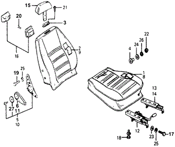 INTERIOR / BUMPER/FRONT SEAT COMPONENTS for 1978 Honda ACCORD HATCHBACK #1