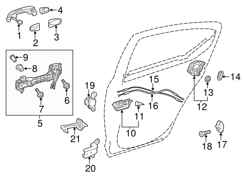 ELECTRICAL/REAR DOOR for 2015 Toyota Prius C #1