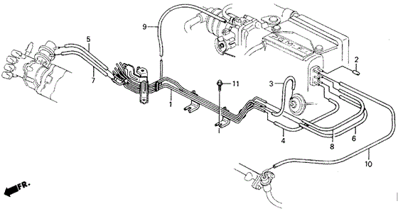 ENGINE/FUEL VACUUM TUBING (PGM-FI) for 1989 Honda ACCORD COUPE #1