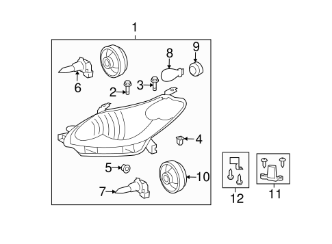 ELECTRICAL/HEADLAMP COMPONENTS for 2011 Toyota Matrix #1