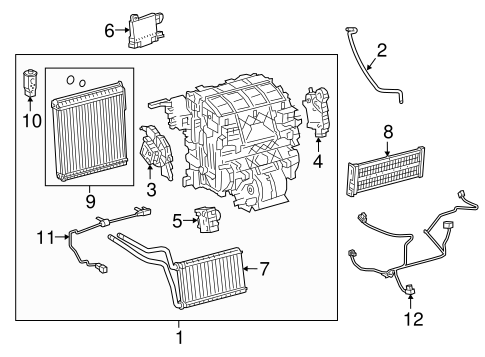 HVAC/EVAPORATOR & HEATER COMPONENTS for 2016 Toyota Prius #1