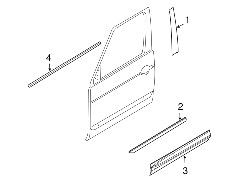 LR2 EXTERIOR TRIM - FRONT DOOR