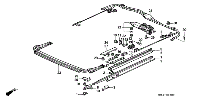 INTERIOR / BUMPER/SUNROOF MOTOR for 1993 Honda ACCORD 5-DOOR #1