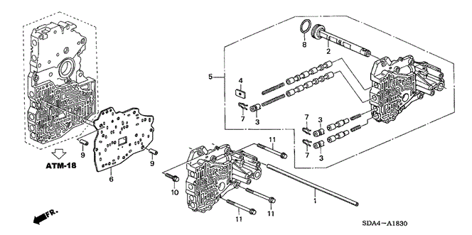 TRANSMISSION - AUTOMATIC/AT SERVO BODY (V6) for 2003 Honda ACCORD SEDAN #1