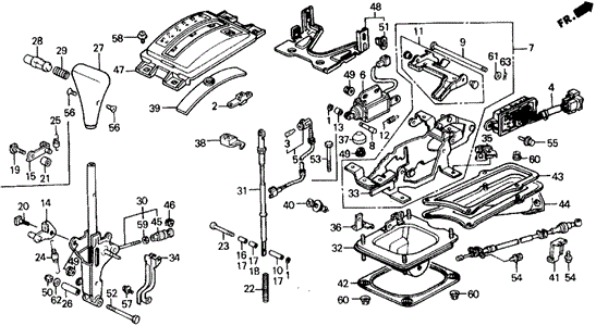 CHASSIS/SELECT LEVER (1) 2WD for 1990 Honda CIVIC 5-DOOR #1