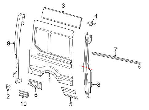 Body/Side Panel & Components for 2017 Ford Transit-350 HD #8