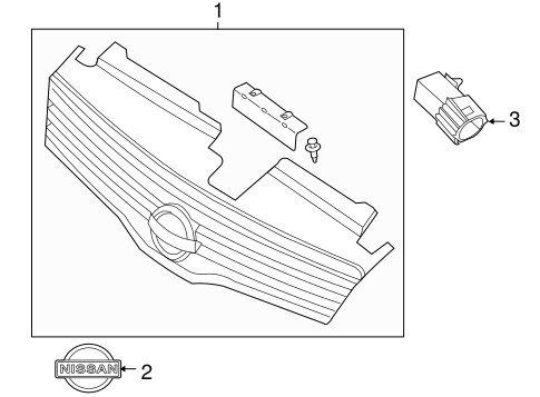 Body/Grille & Components for 2012 Nissan Altima #1