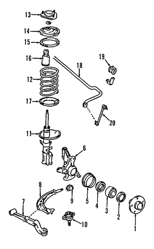 FRONT SUSPENSION/FRONT SUSPENSION for 1997 Toyota Previa #2