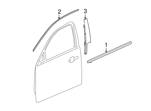 9-5 EXTERIOR TRIM - FRONT DOOR