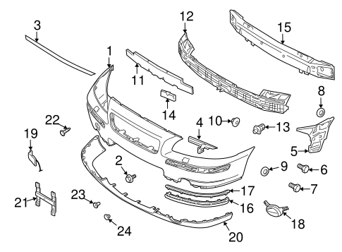 S60 BUMPER & COMPONENTS - FRONT 2