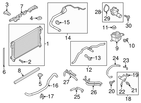 Cooling System/Radiator & Components for 2013 Ford Taurus #2