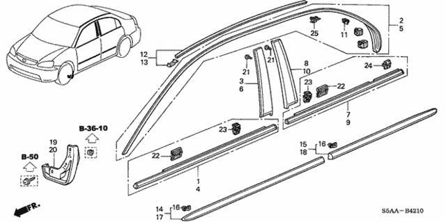 Molding - Protector for 2004 Honda Civic #0