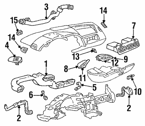 Body/Air Distribution System for 1995 Chevrolet Corvette #1