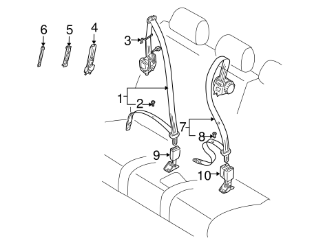 Cayenne REAR SEAT BELTS