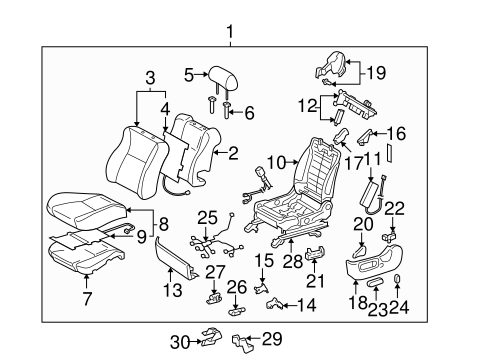 BODY/FRONT SEAT COMPONENTS for 2004 Toyota Solara #1